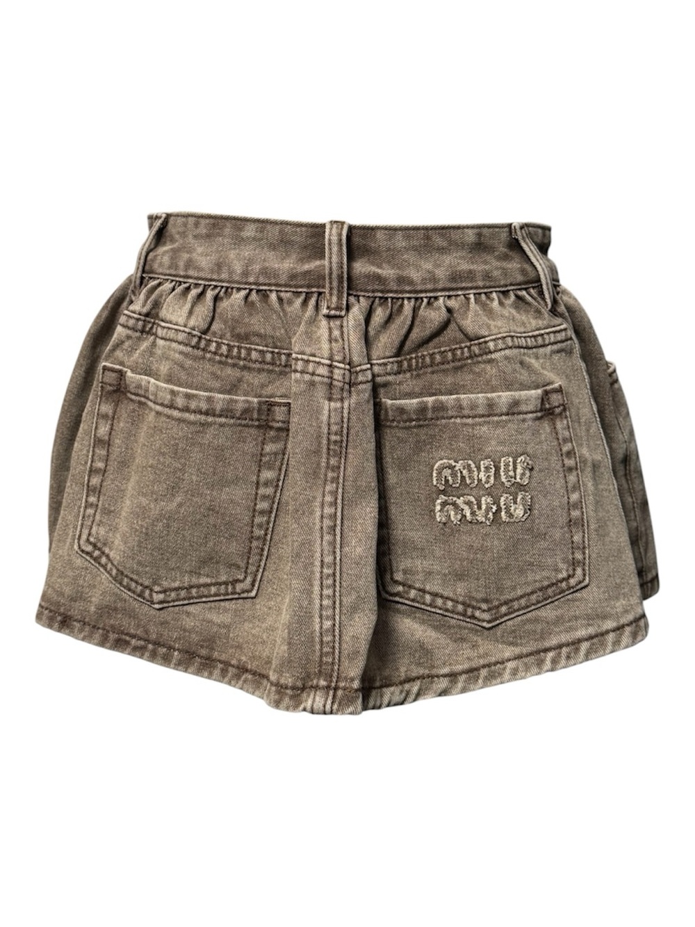 006 MIU MIU Women’s Miu Miun Mini Skirt - Brown, EU: 42 / US: 6